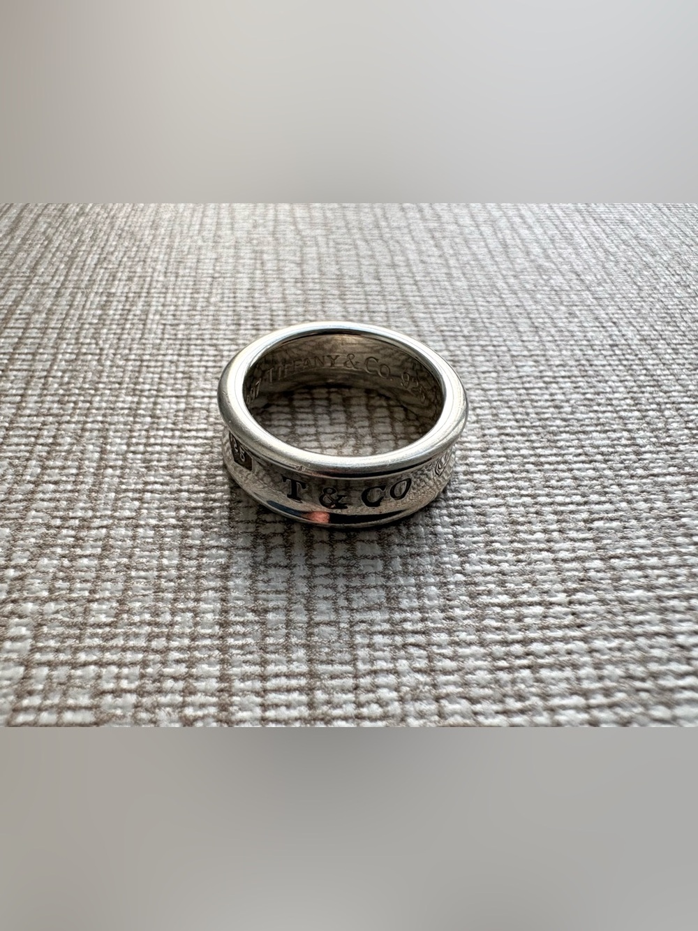 TIFFANY & CO. 1837 Concave Band Ring Size 6 Sterling Silver 925